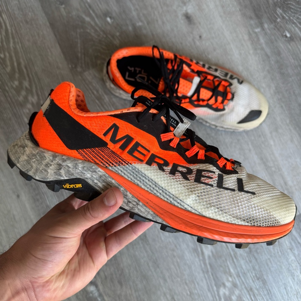 Merrell Orange and Black Trail Running Shoes